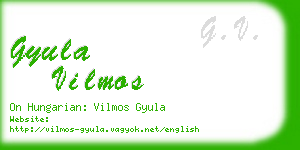 gyula vilmos business card